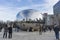 Crowded of people visiting the Cloud Gate sculpture in Millennium Park, Chicago,USA