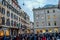 Crowded Spanish Steps at Piazza di Spagna in Rome Italy during peak season