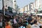 A crowded street in Nottinghill, London