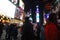 A crowded Times Square at night