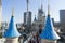 Crowded of tourists sightseeing in Lotte World Adventures theme park in Seoul, South Kore