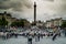 Crowded Trafalgar Square London