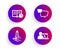 Crowdfunding, Facts and Speech bubble icons set. Online education sign. Vector