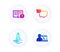 Crowdfunding, Facts and Speech bubble icons set. Online education sign. Vector