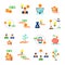 Crowdfunding Finance Flat Icons Collection