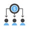 Crowdfunding icon vector image.