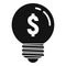 Crowdfunding idea bulb icon, simple style