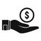 Crowdfunding keep money icon, simple style