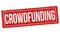 Crowdfunding sign or stamp