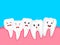Crowding tooth, cute cartoon character.