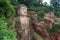 Crowds admiring The Giant Leshan Buddha