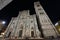 Crowds at Campanille of Santa Maria del Fiore cathedral at night