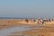 Crowds of people flock to Formby Beach, Liverpool during the current summer heatwave