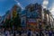 Crowds of shoppers in the streets of Akihabara in Tokyo. The district is famous for electronics and