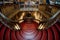 Crowds of tourists visit the famous bookstore of Livraria Lello in historic center of Porto