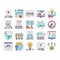 Crowdsourcing Business Collection Icons Set Vector Illustration .