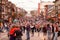 Crowed Castro district during San Francisco gay pride event in J