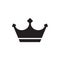Crown - black icon on white background vector illustration. Royal concept sign. Abstract silhouettes. Graphic design elements.