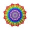 Crown Chakra Rainbow Colors isolated