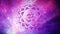 The crown chakra -Sahastrara and DNA spiral glowing in Universe fractals