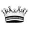 Crown. Cool emblem for rock festival, tee, tattoo. King, queen, princess.