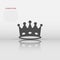 Crown diadem vector icon in flat style. Royalty crown illustration on white isolated background. King, princess royalty concept