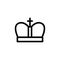 Crown with diamonds icon vector. Isolated contour symbol illustration