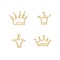 Crown four handwritten icons.