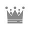 Crown gray icon. Royal tiara, table entertainment symbol