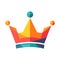 Crown icon. Color king crown symbol