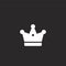 crown icon. Filled crown icon for website design and mobile, app development. crown icon from filled award collection isolated on