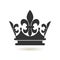 Crown Icon flat style. Monarchy authority and royal symbols. Monochrome vintage antique icons. Crown symbol for your web site desi