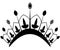 Crown Icon in trendy flat style. Monarchy authority and royal symbols. Monochrome vintage antique icons.