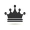 Crown Icon in trendy flat style. Monarchy authority and royal symbols. Monochrome vintage antique icons. Crown symbol for your web