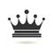 Crown Icon in trendy flat style. Monarchy authority and royal symbols. Monochrome vintage antique icons. Crown symbol for your web