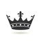 Crown Icon in trendy flat style.Monarchy authority and royal symbols. Monochrome vintage antique icons. Crown symbol for your web