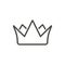 Crown icon vector. Line king symbol.