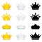 Crown icons set