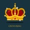 Crown of king or queen, princess vector icon