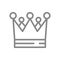 Crown line icon. Royal tiara, table entertainment symbol
