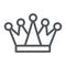 Crown line icon, royalty and leader, royal sign, vector graphics, a linear pattern on a white background.