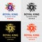 Crown Lion King Crest Logo Template