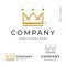 Crown Logo Modern Identity Brand Icon Commercial Symbol Concept Set Template