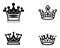 Crown minimalist and simple silhouette vector illustration on white background