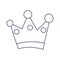 Crown monarchy royal hierarchy king queen isolated design icon