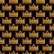 Crown pattern. Hand painted seamless background. Vintage gold illustration.