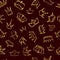 Crown pattern. Textile vector design of golden diadem king crowns vector premium luxury hand drawn seamless background