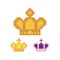 Crown pixel image for 8 bit games.