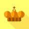 Crown pope icon, flat style