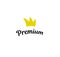 Crown premium logo vector